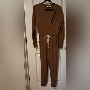 Waffle cotton jumpsuit